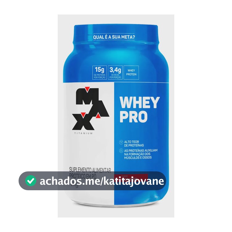 Proteína Max Titanium Whey Pro Concetrado em pó sabor Morango x 1kg