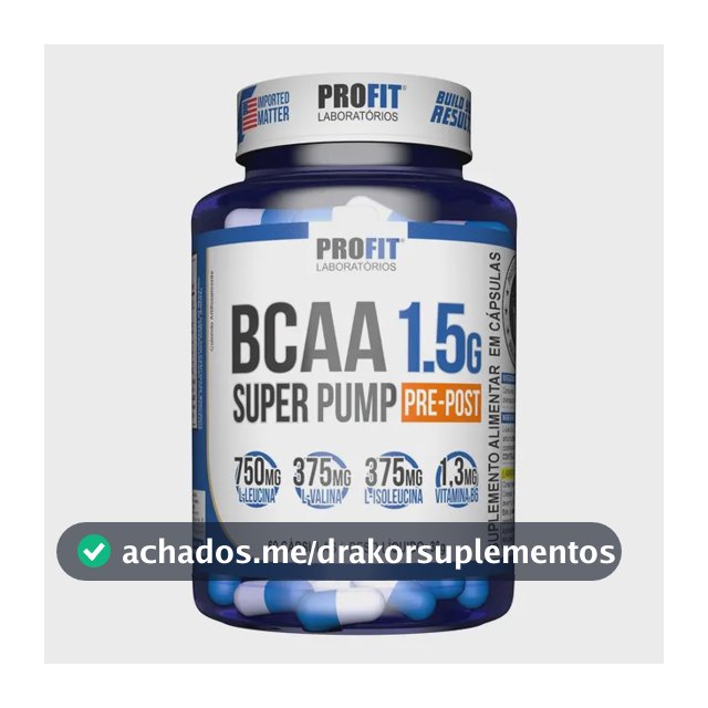 BCAA Profit Labs em cápsula Sem sabor x 1.5g de 60 un