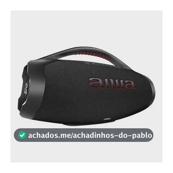 Caixa De Som Boombox Aiwa Aws-bbs-01b 200w Rms Bluetooth Res Cor Preto