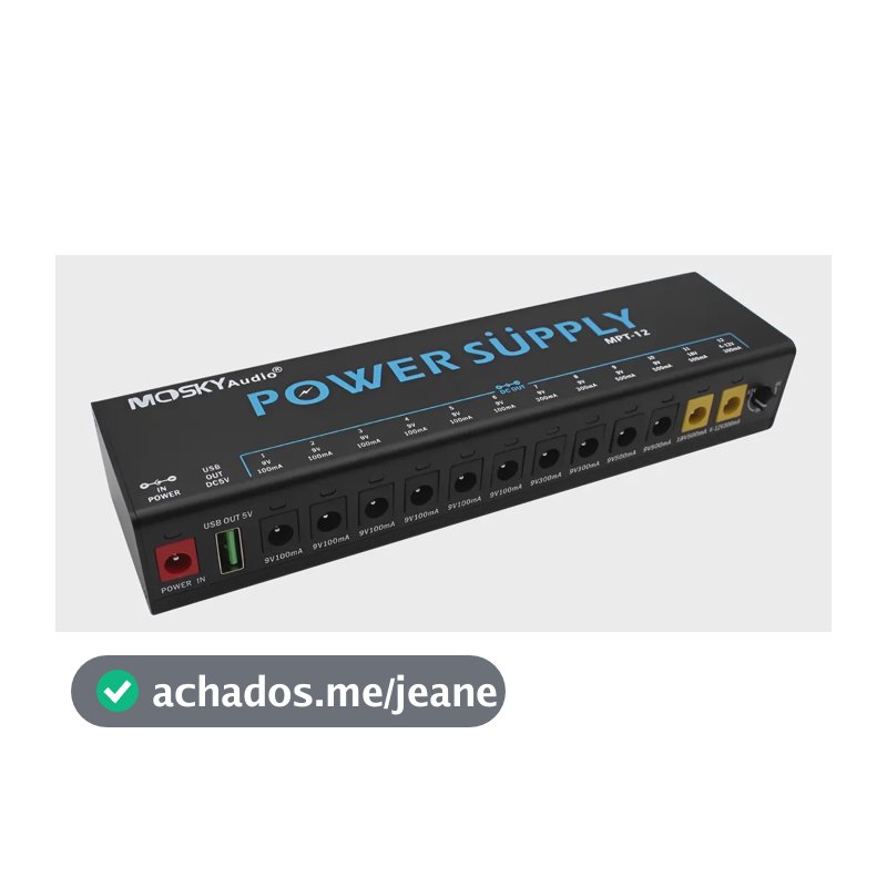 Fonte Isolada 12 Pedais Power Supply Mosky Mpt-12 Usb 127/220v
