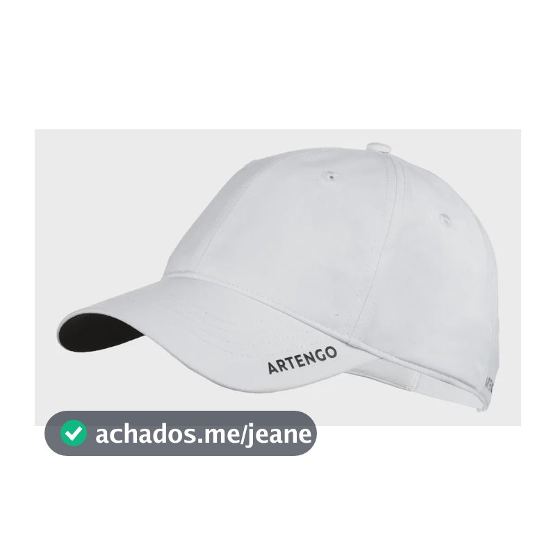 Boné Tênis Artengo TC500 Branco Tamanho Único Proteção Solar e Ajustável