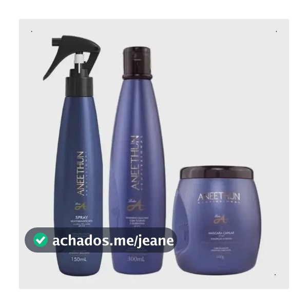 Aneethun Linha A Kit 3 Produtos Shampoo, Máscara 500g Spray