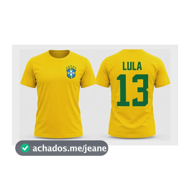 Camiseta Masculina Lula 13 Pt Petista Eleição Brasil Algodão Amarelo Lula 13 M Estampa Localizada