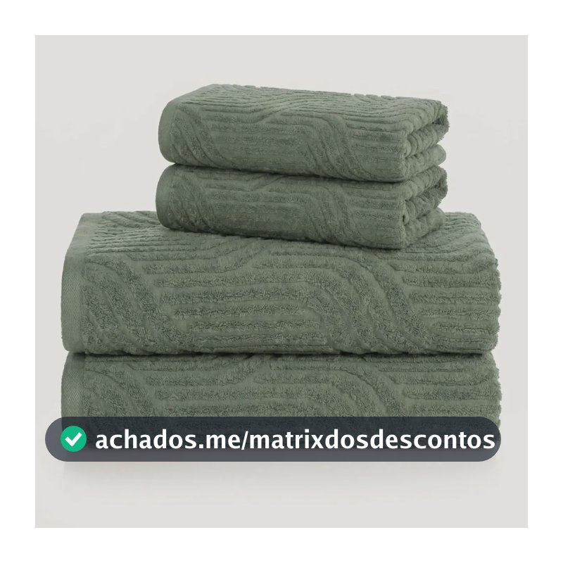 Kit Banho E Rosto 4 Peças Fio Penteado Nero Bosque Verde