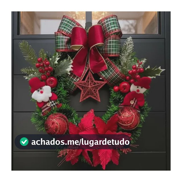 Guirlanda De Natal Papai Noel Decoraçao Natalina 40 Cm