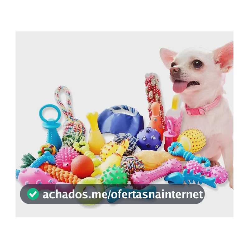Kit 6 Brinquedos Para Filhote Cachorro Pet Mordedor