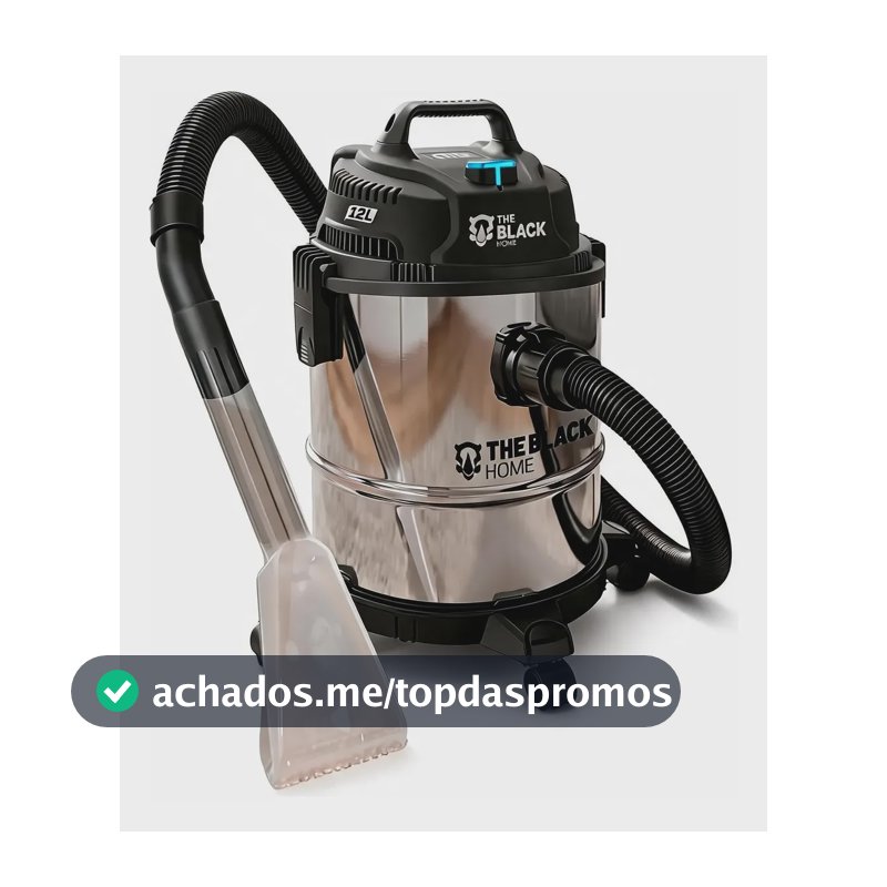 Aspirador Pó Água Inox Turbo 1200w 12 Litros + Bico Extrator Cinza 220v