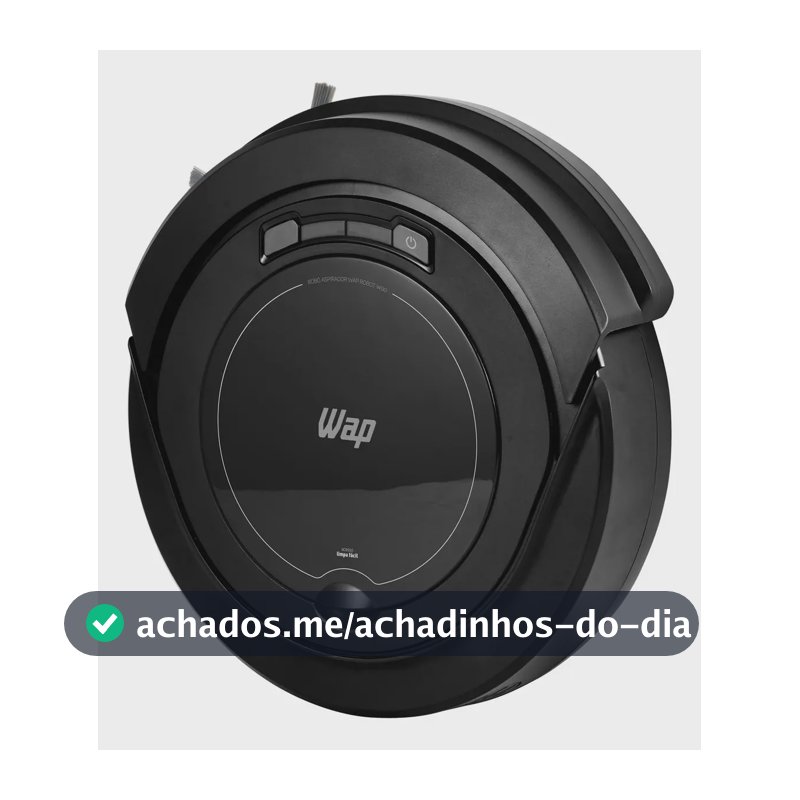 Robô aspirador Robot W90 varre aspira e passa pano 30w Wap cor preto