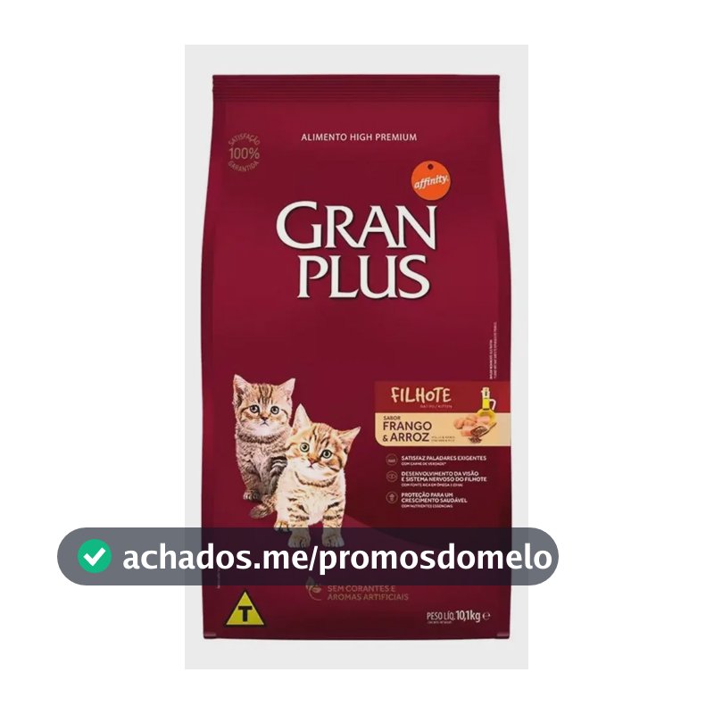 Ração Gran Plus Para Gatos Filhotes Frango E Arroz 10,1kg