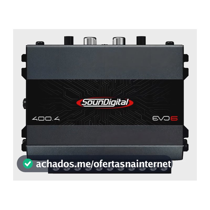 Módulo Amplificador Soundigital 400.4 Evo 6 Classe D 4 Canais 4 Ohms - Canal 2 Ohms E Bridge 4 Ohms Sd 400w Rms 4c Potência Som Automotivo Carro Moto SUV 400 Wrms Sd400.4 Sd400x4 Sd400.4-4 Sd 400.4-4