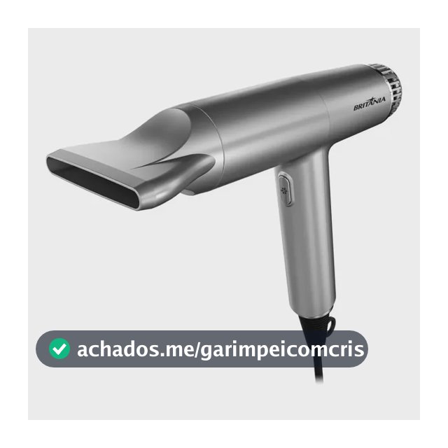 Secador de Cabelos Britânia Mais Silencioso 1600W BSC3400 127V