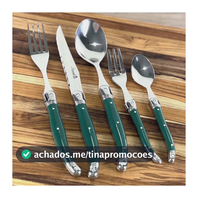 Faqueiro Laguiole La Maison Luxo 30 Peças - Verde Verde