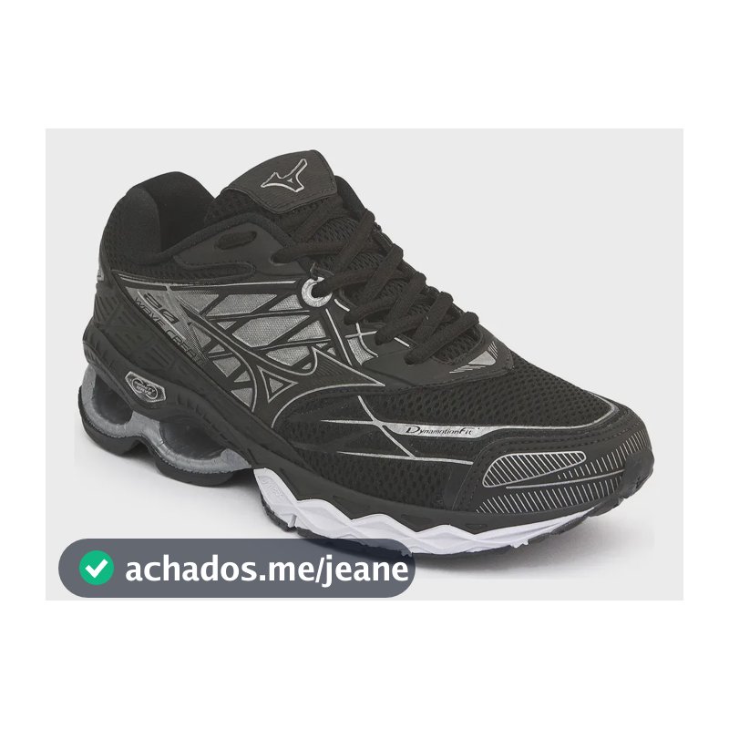 Tênis Mizuno Wave Creation Original Macio Corrida Caminhada Preto 41 Br