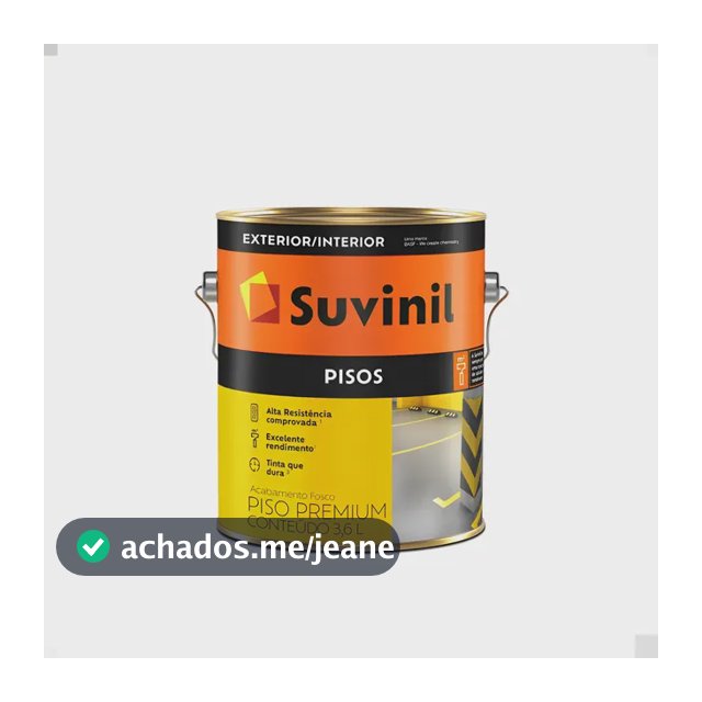 Tinta Acrílica Para Pisos 3,6 Litros Cores Suvinil