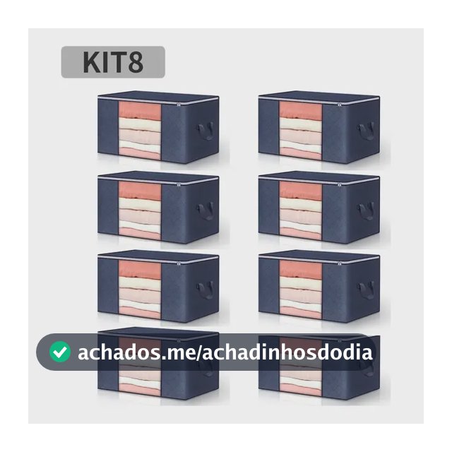 Kit 8 Saco Organizador Multiuso Dobrável Edredom Cobertor