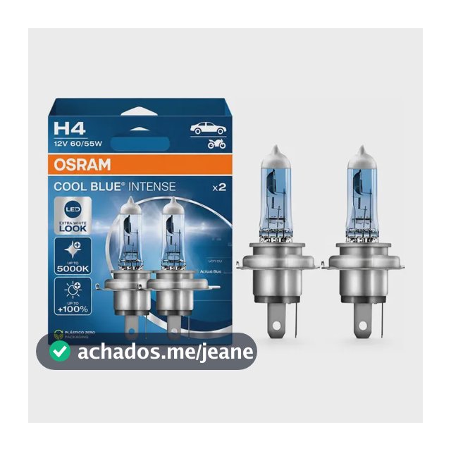 Par Lâmpadas Osram Cool Blue H4 Efeito Xenon Até 5000k Legal