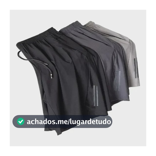 Kit 3 Bermuda Masculina Importada Seda  Secagem Rápida