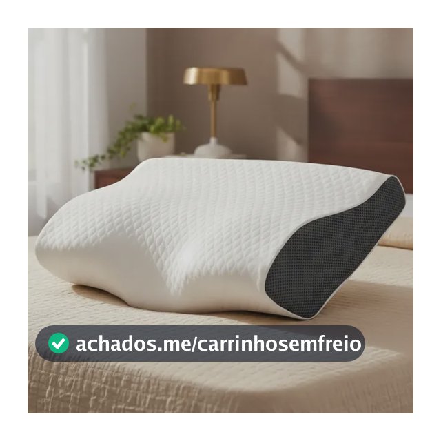Travesseiro Cervical Ortopédico Espuma Viscoelástica Branco