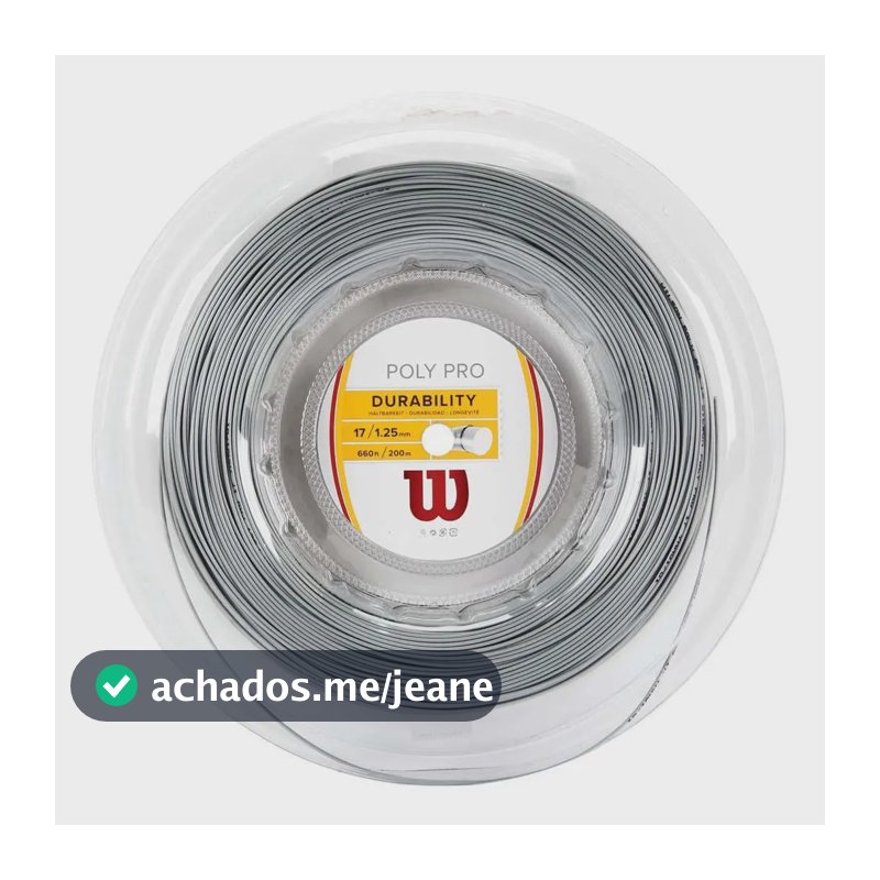 Corda Wilson Poly Pro 17l 1.25mm Prata - Rolo Com