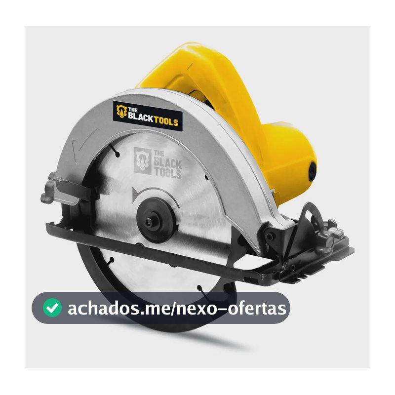 Serra Circular Profissional The Black Tools Btc1000 7.1/4 Pol. 185mm 1100w 50hz/60hz Com Disco Madeira