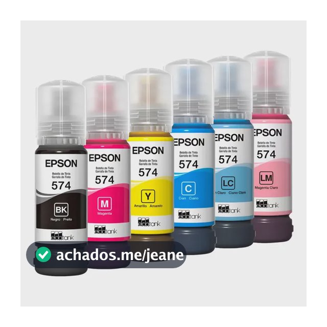 Kit Tinta Epson T574 Original L8050 L18050 6 Cores 70ml Full