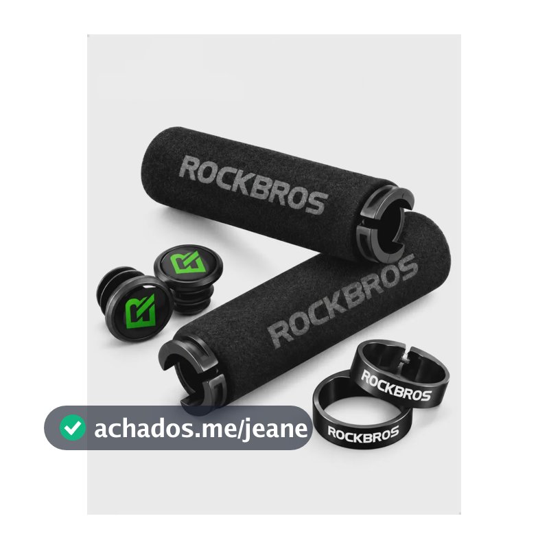 Manopla Punho Rockbros Bt1001 Com Trava Em Alumínio Mtb Bike Preto