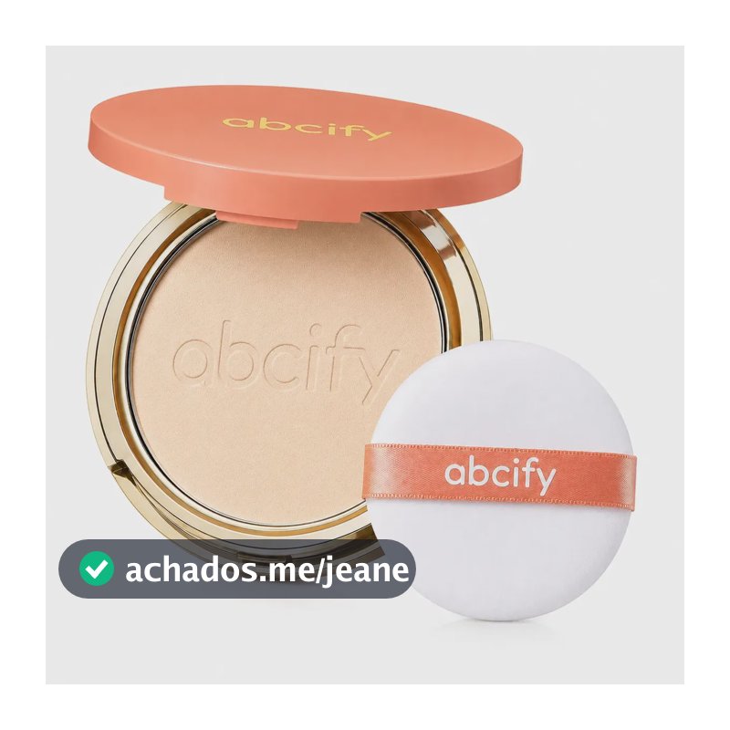 Abcify Pó Compacto Matte Controle de Oleosidade Cobertura Média Longa Duração 01 Marfim Clássico