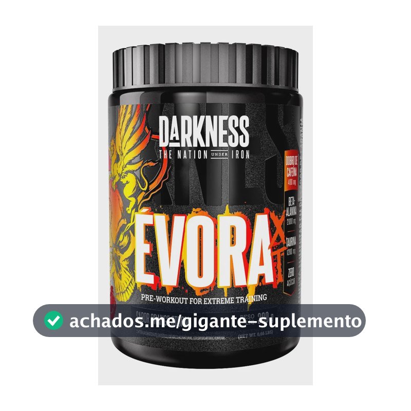 Suplemento Évora Xt Pré Treino Orange Storm 300g Darkness Orange Storm