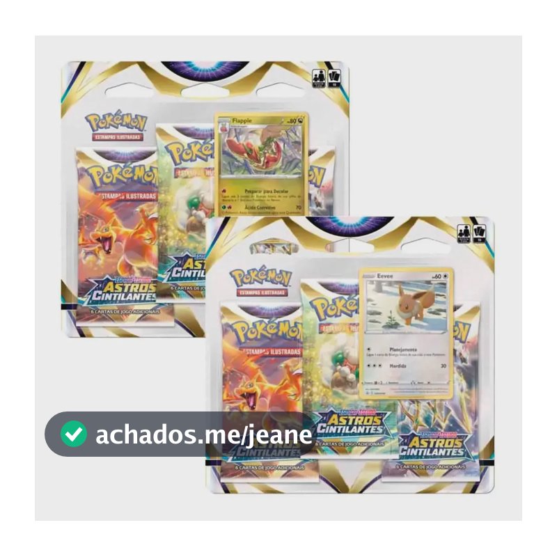 Pokémon Astros Cintilantes Blister Triplo Eevee E Flapple Eevee E Flapple Português
