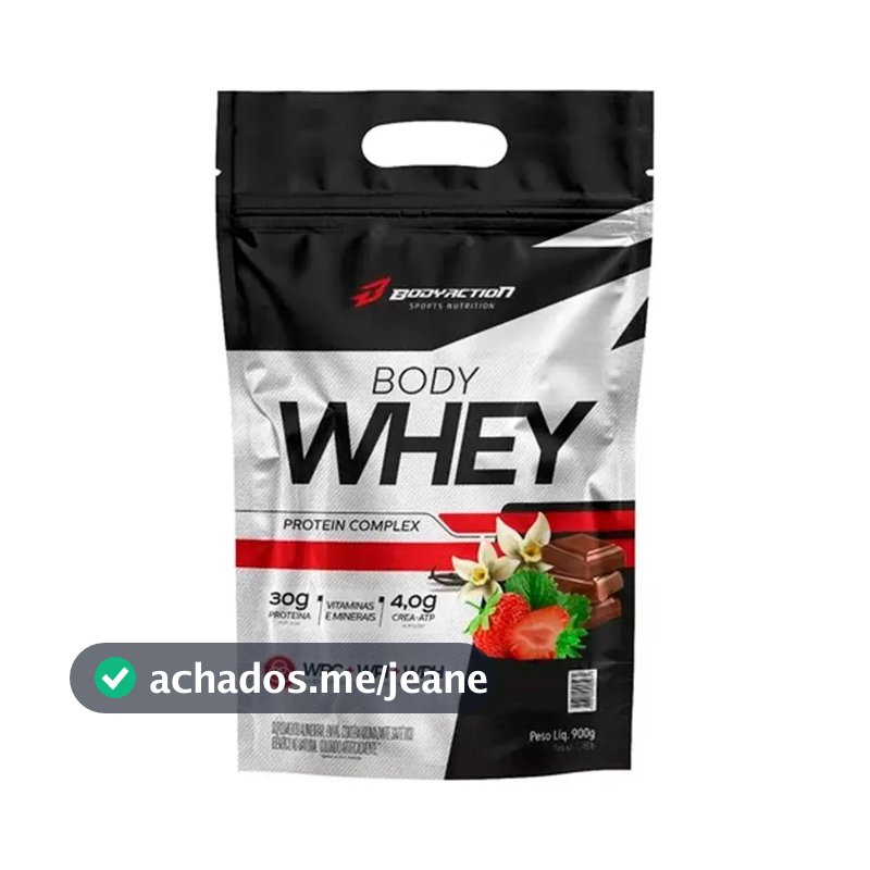 Body Whey 900g Refil - Bodyaction - Protein Complex Sabor Baunilha