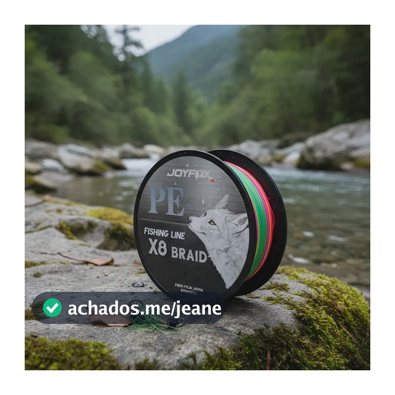 Linha De Pesca Multifilamento 8 Fio 300m Carretel Joyfox 8x Multicolorida 0.370mm 60lb