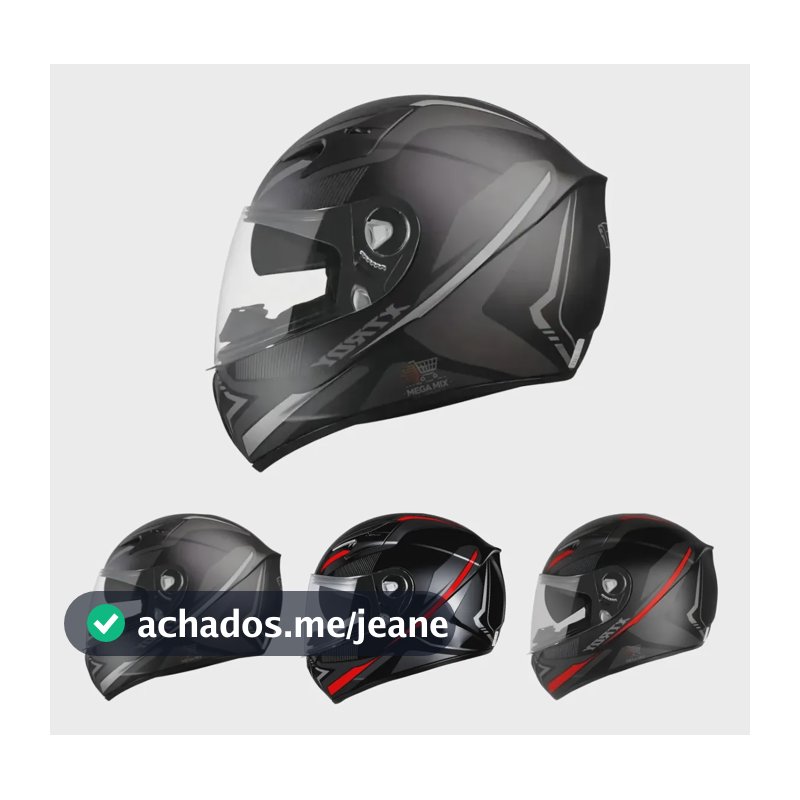 Capacete Moto Ebf Xtroy Cm Óculos Solar Esportivo+narigueira Preto Fosco/prata Sergeant Fosco 57/58