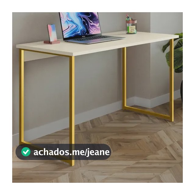 Mesa Escrivaninha 120cm Industrial Estudo Escritório Pés Aço