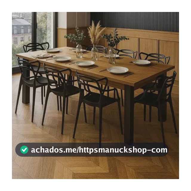 Kit Mesa D Jantar 150x90 Pes Em Madeira + 6 Cadeiras Allegra Lamina Mel Liso