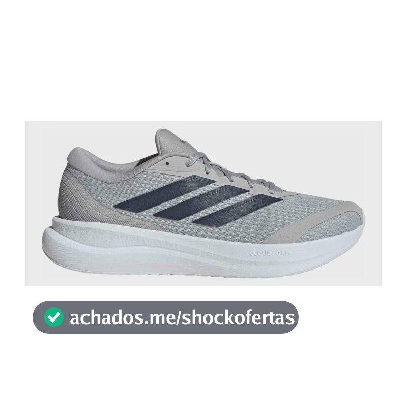 Tênis De Corrida Masculino Runfalcon 6 Cloudfoam adidas Cinza Liso 41 Br