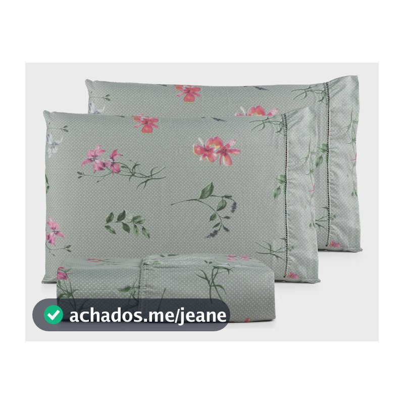 Jogo De Lençol Queen Micropercal 400 Fios Sofisticado 3pç Tulipa Cinza Estampado