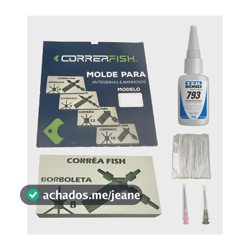 Kit Molde Para Fazer Isca Anteninha E Manhoso Borboleta 8mm Molde