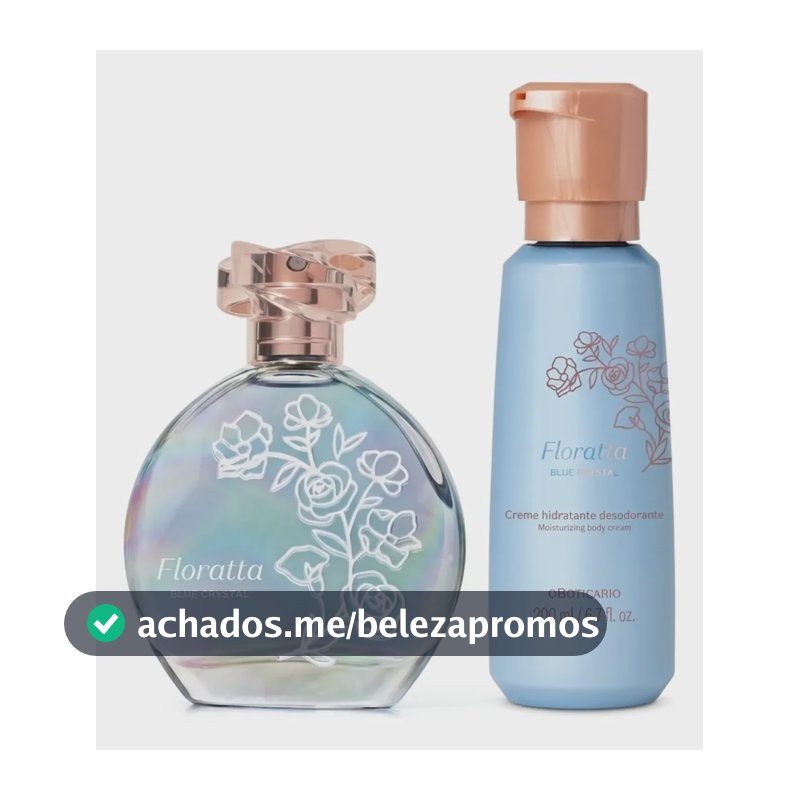 Combo Floratta Blue Crystal Colônia 75ml + Hidratante 200ml