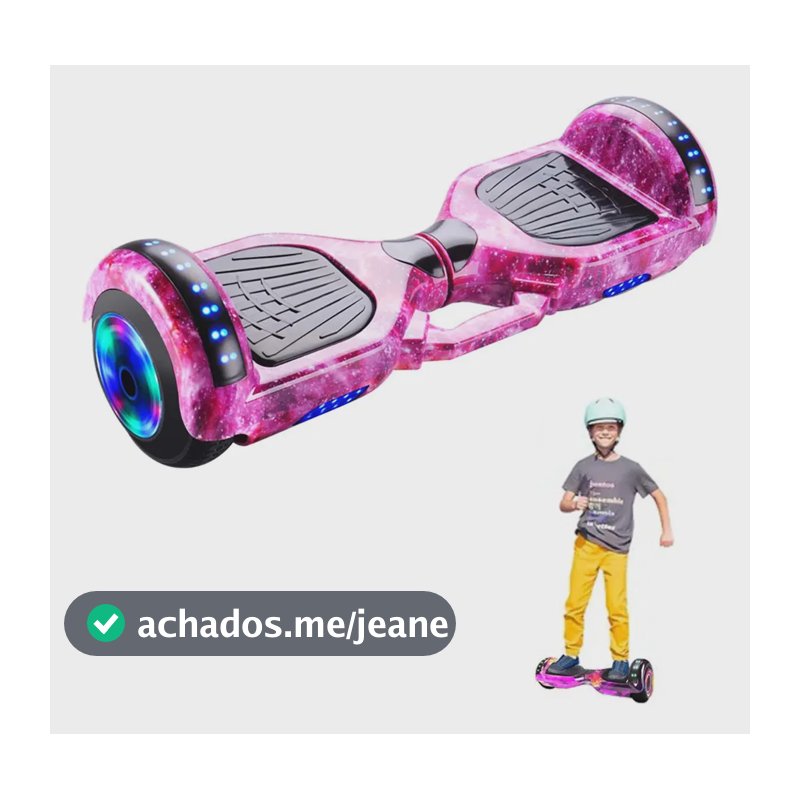 Hoverboard Skate Elétrico 6.5 Polegadas Com Led E Bluetooth