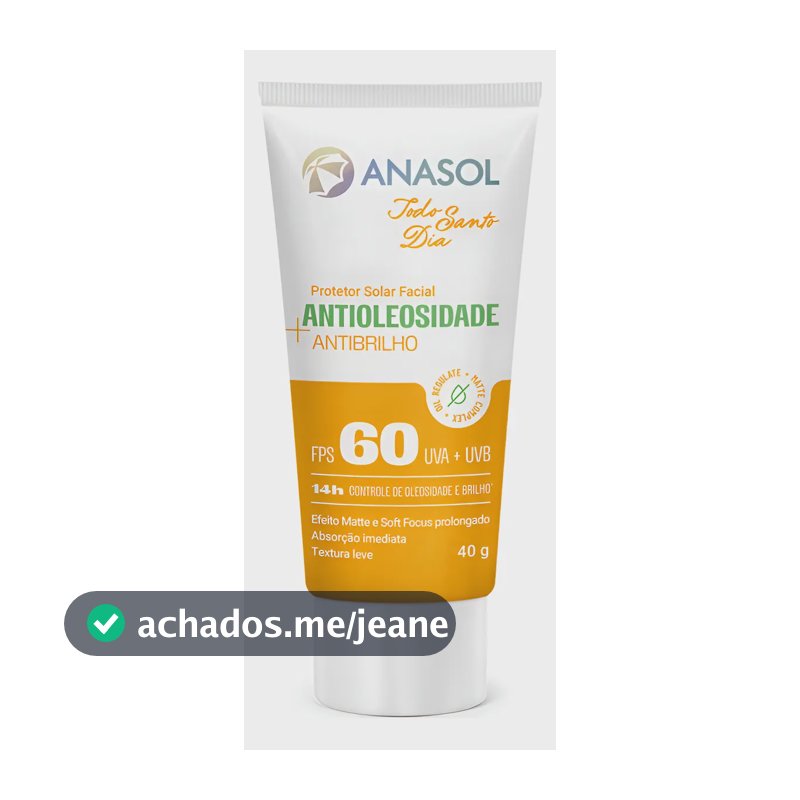 Anasol Prot. Solar Facial Tsd- Antibrilho Fps 60 - 40 G