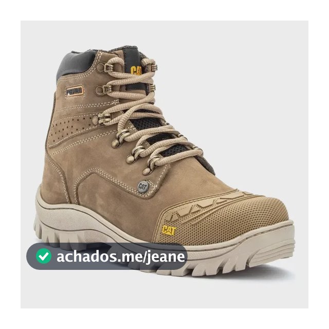 Bota Caterpillar Masculina Coturno Couro Original Leve Nl524
