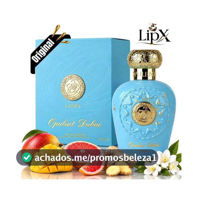 Perfume Arabe Opulent Dubai Eau De Parfum 100 ML Original Com Nf