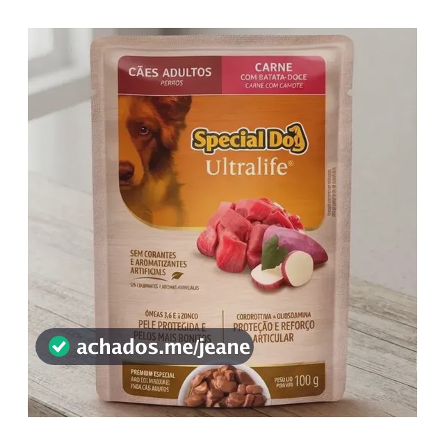 Special Dog Carne Ao Molho Ração Úmida Sachê 100g