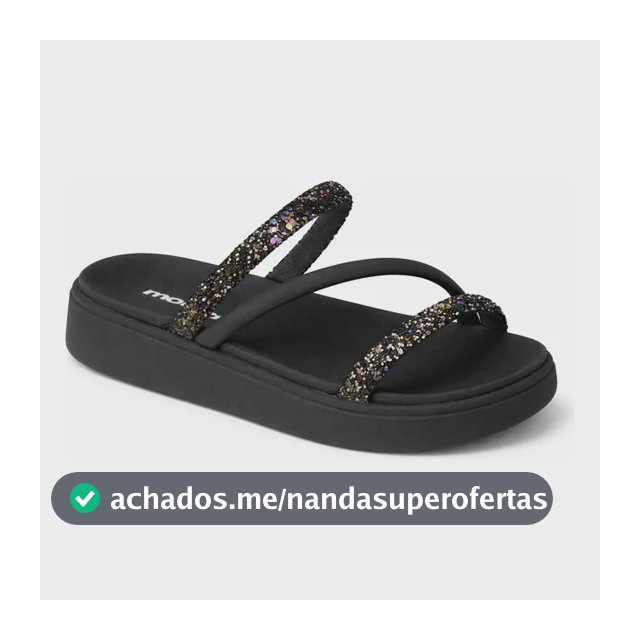 Sandália Feminina Brilho Strass Tendência Moda Original