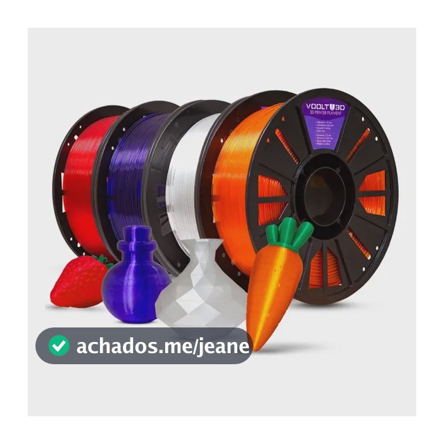 Filamento Petg Hf Translúcido 1kg Voolt3d 1,75mm