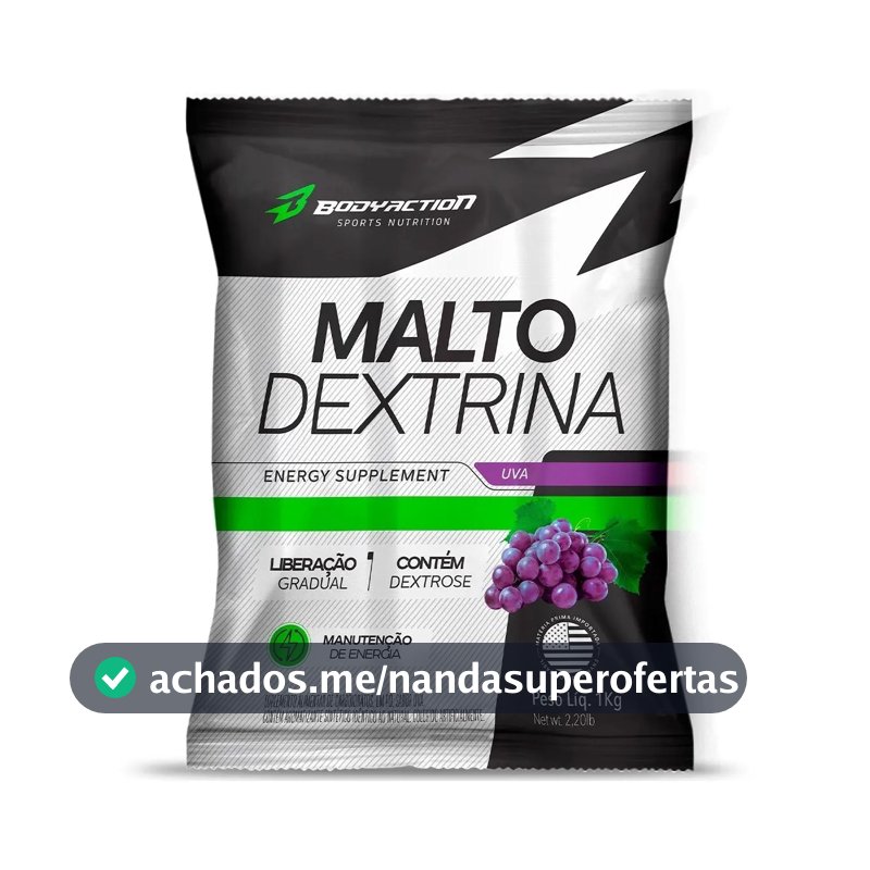 Suplemento Em Pó Bodyaction Malto Dextrina Sabor Uva Em Saco