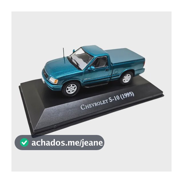 Miniatura Chevrolet S-10 1995 Carros Clássicos Luppa Ed 50 Verde