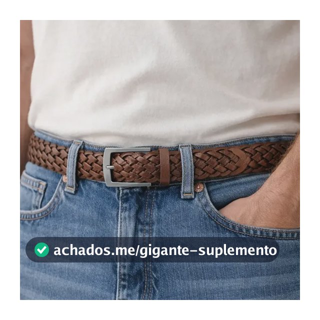 Cinto Unissex Trançado De Couro Legítimo Puro Pp Á Plus Size