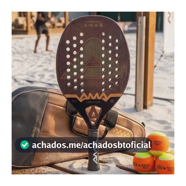 Raquete Kronos 2026 Beach Tennis Ama Sport Nova Bolinhas Nfe Marrom