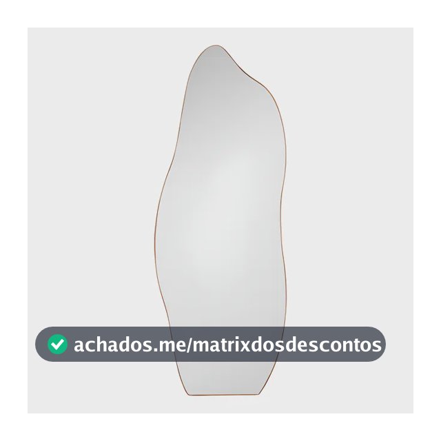 Espelho Orgânico Grande Corpo Inteiro 170x70 Couro Mod Flame Cor da moldura Preto Rei Dos Vidros